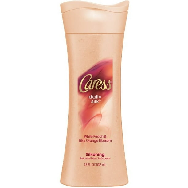 Caress Daily Silk Body Wash, White Peach and Silky Orange Blossom 18 oz
