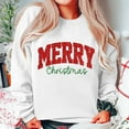 thumbnail image 5 of Chandails en Molleton de Noël pour Femmes avec Nœud Latéral Appliqué Chandail en Molleton Oversize Chandails en Molleton Col Rond Manches Longues Chandail Top Chandail en Molleton Sans Capuche pour Femmes, 5 of 5