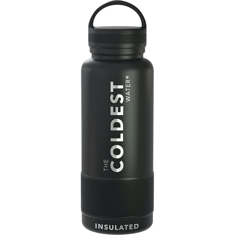 Coldest Sports Water Bottle - Leak Proof, Double Walled, Stainless Steel  Cold & Hot Bottle, Thermo Mug ( Tactical Black, 21 Oz)