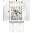 thumbnail image 7 of No Hook Shower Curtains, Sea Turtle Coastal Small Shower Curtains with Snap in Liner, Vintage Summer Beach Coral Ocean Waterproof Washable Fabric Bathroom Shower Curtain Sets, 36" x 78", 7 of 7