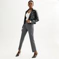 thumbnail image 4 of Women's Nine West High Rise Slim-Straight Ponte Pants Color: Sky Captain Size: LARGE, 4 of 4