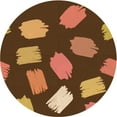thumbnail image 1 of Ahgly Company Indoor Round Patterned Papaya Orange Area Rugs, 7' Round, 1 of 6