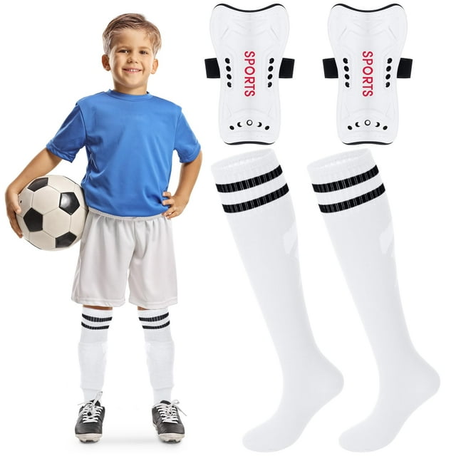 Espinilleras y calcetines de fútbol Syhood para niños de 3 a 15 años