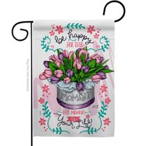 Angeleno Heritage G135544-BO Happy Moment Floral Double-Sided Decorative Garden Flag, Multi Color