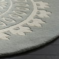 thumbnail image 3 of SAFAVIEH Bella Parker Medallion Geometric Wool Area Rug, Grey/Ivory, 7' x 7' Round, 3 of 6