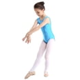 thumbnail image 2 of inhzoy Little Big Girls Sleeveless Floral Lace Ballet Dance Leotard Light Blue 3-4, 2 of 7