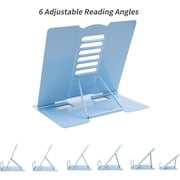 1 PC Metal Book Stand Book Holder Book Stand for Reading Adjustable Book Holder for Reading (Full Blue)