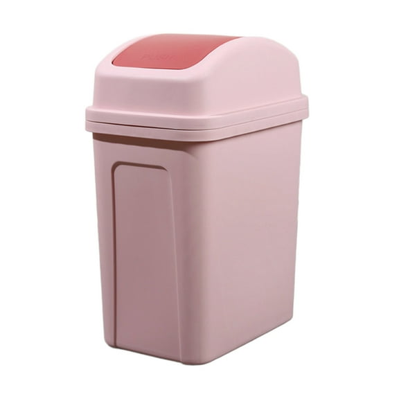 Jubipavy Trash Can 4.5 Gallon Trash Can With Swings Top Lid Plastic Garbage Bin For Bathroom Office Bedroom Living Room