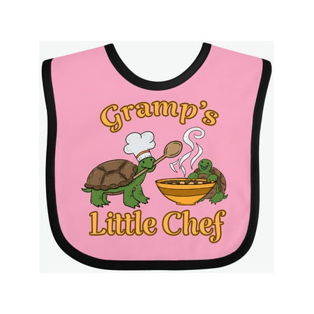 

Inktastic Gramp s Little Chef with Cute Turtles Gift Baby Boy or Baby Girl Bib