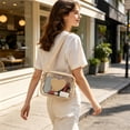 thumbnail image 6 of SLYNSHome Transparent Crossbody Bag,Heart Decor PVC Adjustable Strap Fashion Shoulder Purse,Gold Lightweight Clear Mini Handbag For Daily Outdoor Use, 6 of 6