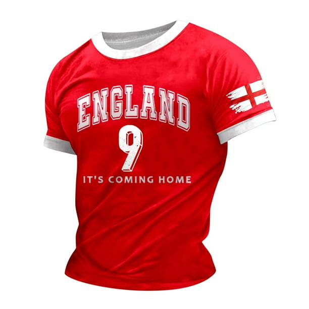 Camisetas Para Hombre, Camiseta Para Hombre, Camiseta Con Estampado De Inglaterra, Camiseta Informal De Cuello Redondo, Camiseta De Manga Corta