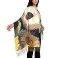 thumbnail image 4 of Fotbe Clear Sky Cute Sunflower Panda Print Womens Fall Winter Scarf Tassel Soft Warm Blanket Scarves Womens Shawl Wraps, 4 of 8