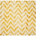 thumbnail image 2 of Safavieh Dip Dye Lara Distressed Wool Area Rug, Ivory/Gold, 7' x 7' Square, 2 of 8