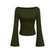 thumbnail image 1 of Remera PRETTYGARDEN Otoño 2025 Crop Top Cuello Barco Manga Campana XS, 1 of 8
