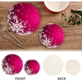 thumbnail image 4 of SKYSONIC Pink Christmas Snowflakes Pot Holders Trivets, 2 Pcs Heat Resistant Trivets, Cotton Thread Weave Mats for Hot Pads Pans Pot Bowl Teapot for Kitchen Decor, 4 of 7