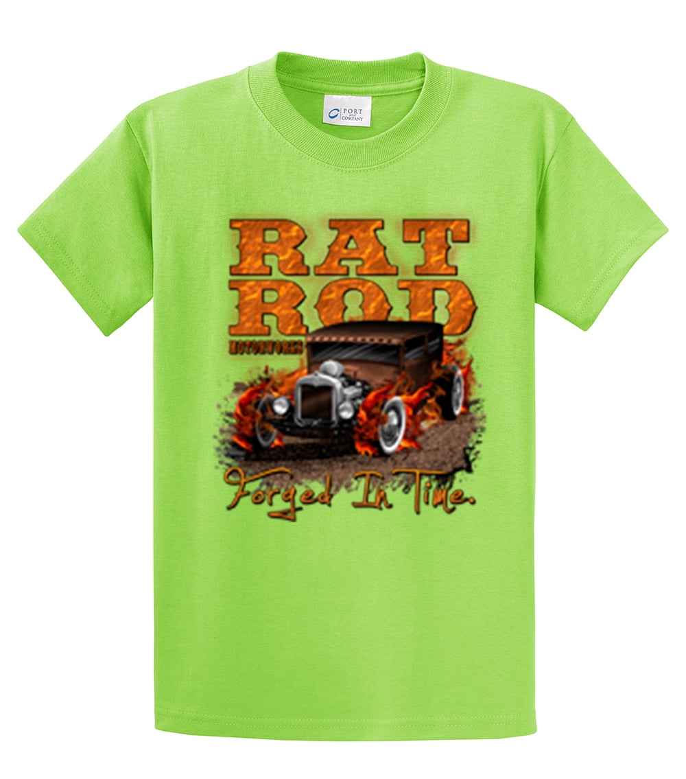 Rat Rod T-Shirt Rat Rod With Flames 