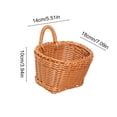 thumbnail image 3 of Gnmfd Wall-Mounted Woven Basket Rattan-Style Flower And Small Item Storage Holder, Plastic Imitation Rattan Hanging Basket For Entryway Kitchen Bathroom Decor And Light Storage, 3 of 6