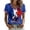Z2Sky Blue, variant on Womens France 2026 Shield Graphic Soccer V Neck Short Sleeve Rooster Crest Country Pride Football Fan Shirt