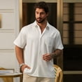 thumbnail image 5 of Mens Pocket Short Sleeve Summer Shirts Floral Button Down Beach Shirts 2026 Loose Breathable Tees Summer Tropical Beach Tops 2026, 5 of 6