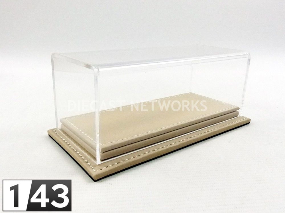 Atlantic Case Mulhouse 1:43 Acrylic Model Display Case W/ Beige Leather Base 