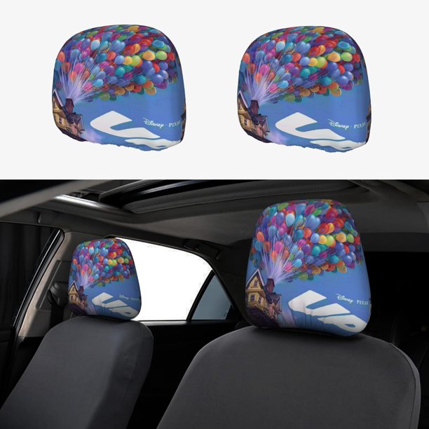 Up Funda Protectora Universal para Reposacabezas de Coche, Funda Elástica para Reposacabezas de Asiento de Auto, Funda de Tela Antipolvo, Accesorios de Interior 2 Piezas