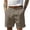 Khaki, variant on Gaukiv Men's Pleated Shorts Lightweight Casual Beach Bottoms Khaki 3XL