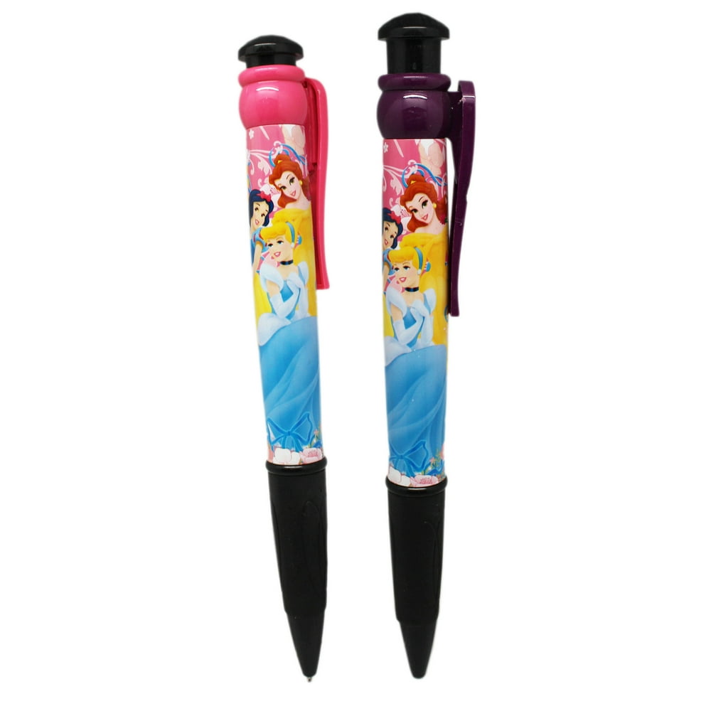 Disney Princess Floral Design Case Jumbo Novelty Pen Set (2 Pens, Black