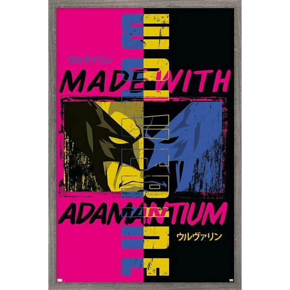 Marvel Comics - Wolverine - Made With Adamantium Wall Poster, 14.725" x 22.375", Framed
