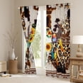 thumbnail image 3 of YST Sunflower Bull Skull Curtains&nbsp;&&nbsp;Drapes,Brown Cowhide Cheetah Print Curtains Bohemian Feather Butterfly Blackout&nbsp;Curtains,Gothic Bone Bull Cattle Cow Print Boho Decor, 3 of 6