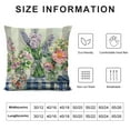 thumbnail image 5 of QZHH  Spring Pillow Covers  Tulip Floral Decorative Throw Pillows Covers Lavender Gray and White Checked Pillow Covers Spring Summer Home Decor for Couch Bed Sofa, 5 of 5
