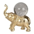 thumbnail image 6 of Elephant Figurine with Crystal Ball for Home Decor - Sculpture with Glass Orb for Living Room, Shelf, Office, or Bathroom Styling - Glam Accents Display for Console and Mantel - 9", Gold & Metallic, 6 of 12