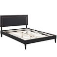 thumbnail image 3 of Modway Jessamine Faux Leather Upholstered Queen Platform Bed in Black, 3 of 8