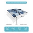 thumbnail image 5 of Blue White Plaid King Size Down Alternative Comforter, Lightweight Comforter Quilt Bedding Set with Pillow Shams Modern Geometric Striped Checkered All Seasons Bed Comforter Duvet Insert 96"x106", 5 of 7