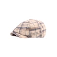 thumbnail image 1 of sweethay Boinas sombrero a cuadros Otoño Invierno cálido Festival al aire libre Camping viajes senderismo calle moda gorra plana con visera para hombre Sombreros amarillo beis sweethay AP013486-03, 1 of 6