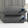 thumbnail image 5 of PureCasa Cotton Pillows Supportive Bed Pillow Core for Home Hotel, Solid Color Skin-Friendly Bedding Pillows for Back Side Stomach Sleeper, High Resilience, Non Collapsing, 17"x27", 1PC, Gray, 5 of 9