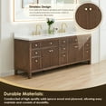 thumbnail image 5 of Altair-12 Double Bathroom Vanity in Brown Oak Grain White Engineered Stone Countertop, 5 of 14