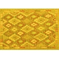thumbnail image 1 of Ahgly Company Machine Washable Indoor Rectangle Southwestern Yellow Country Area Rugs, 2' x 4', 1 of 4