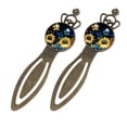 thumbnail image 2 of Sunflower butterfly Vintage Copper Crown-Shaped Bookmarks - Set of 2 Stainless Steel Book Markers for Book Accessories and Reading Enthusiasts, 2 of 5