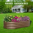 thumbnail image 3 of SnugNiture 6x3x1.5 ft Galvanized Raised Garden Bed – Durable Outdoor Metal Planter Box for Vegetables, Herbs, and Flowers, Brown, 3 of 8
