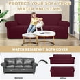 thumbnail image 6 of Sanmadrola 100% Waterproof Sofa Cover Non Slip Couch Cover Stretch Slipcover Leakproof Couch Protector for Kids Dogs Cats Pets, Wine Red, Loveseat, 6 of 11