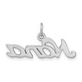 thumbnail image 3 of Auriga Fine Jewelry 14K White Gold Satin NANA Charm for Women (L-15 mm, W-27 mm), 3 of 6