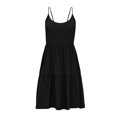 thumbnail image 1 of Gibobby Vestido Causal para Mujer de Verano Vestido de verano de color sólido doblado para pastel Vestido sin mangas con tirantes para mujer(Negro,M), 1 of 5
