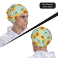 thumbnail image 5 of KLL White Polka Dot Sunflower A Winter Fall Beanie Knit Hats for Men & Women - Warm & Soft Stylish Toboggan Caps for Cold Weather, 5 of 6