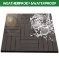 thumbnail image 2 of DECMAY 8.7 sq. ft DIY Wood-Plastic Composite Deck Tiles, Coffee, Interlocking Outdoor Flooring Tiles Waterproof All Weather for Patio Balcony Backyard Patio Pavers (pack of 9), 2 of 8