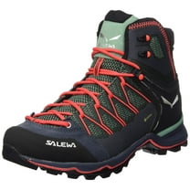 Salewa Women's WS MTN Trainer LITE MID GTX Trekking & Hiking Boots, Field Green Fluo Coral, 10.5