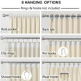 thumbnail image 3 of SMILETIME Back Tab Curtains, 2-Panel Set Rod Pocket & Pinch Pleat Design Light-Filtering & Thermal Insulation Ideal for Living Room, Bedroom & Office Windows, 3 of 7