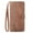 Brown, variant on Dteck for iPhone 16 Wallet Case with Credit Card Holder Zipper Pocket, Magnetic Flip Folio Book PU Leather Phone Case Shockproof Wristlet Strap Cover for Women Men, Blue