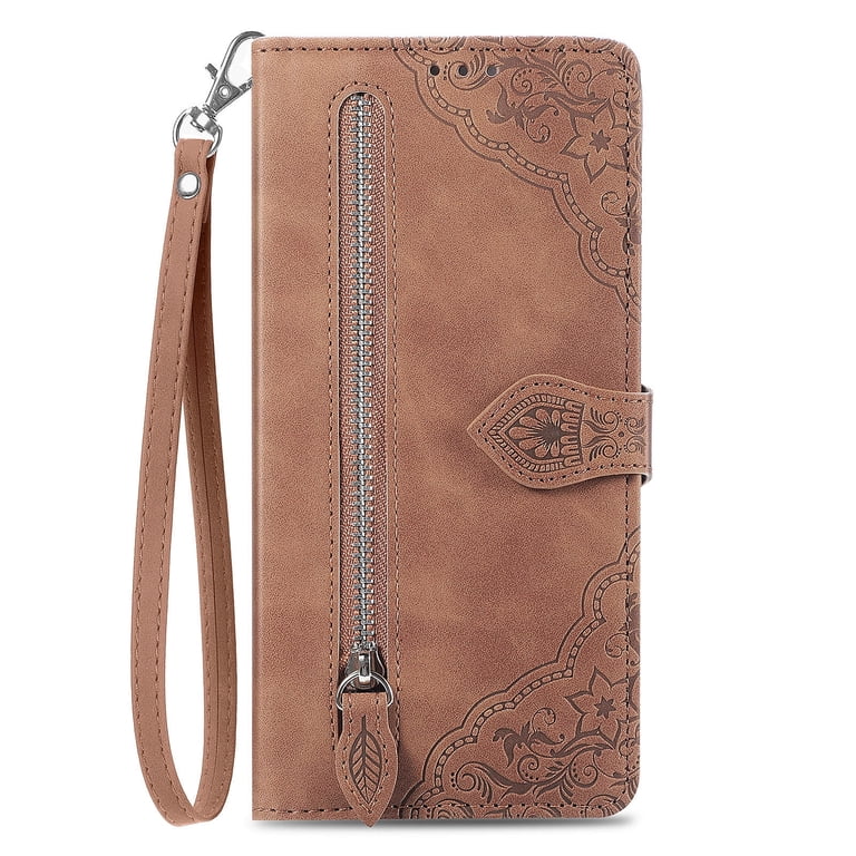 Dteck iPhone 16 Wallet Case with Card Holder, Brown photo 1