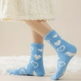 thumbnail image 7 of 5 Pairs Womens Fuzzy Fluffy Cozy Warm Super Soft Slipper Socks Microfiber 3-8 Pairs Home Socks For Christmas, 7 of 7
