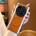 thumbnail image 1 of For Oppo Find X8 Pro 5G Case Compatible with MagSafe Splicing Color PC + PU Leather Phone Back Cover, 1 of 3